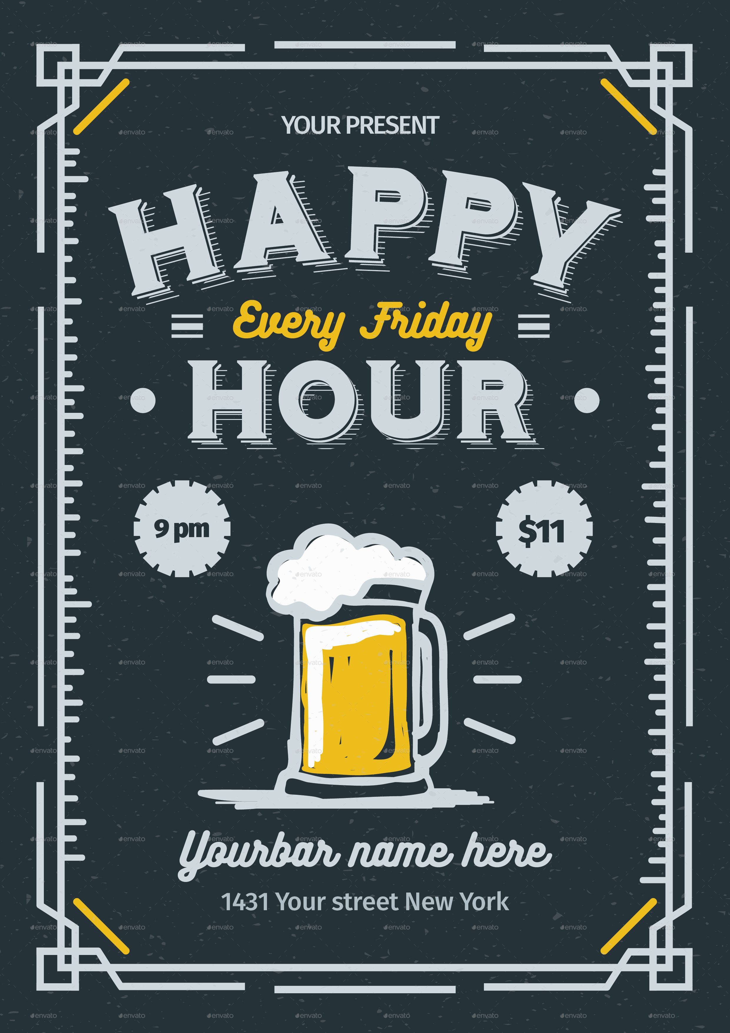 happy hour flyer by lilynthesweetpea graphicriver happy hour flyer template free